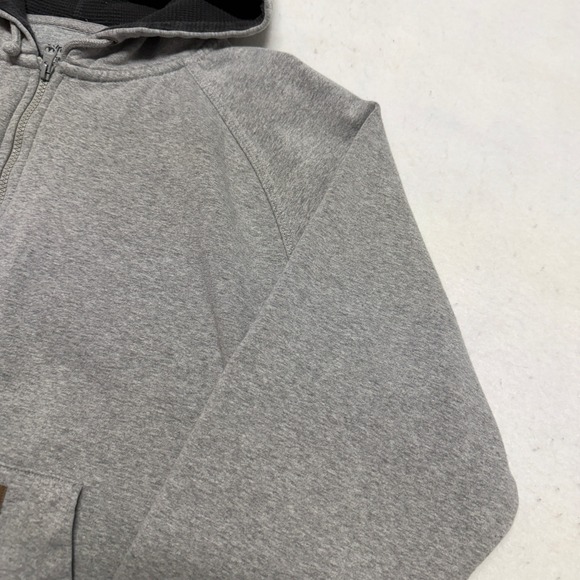 Wrangler Riggs Workwear Gray Full Zip Thermal Hood Jacket Heavyweight Mens Large - Picture 3 of 16